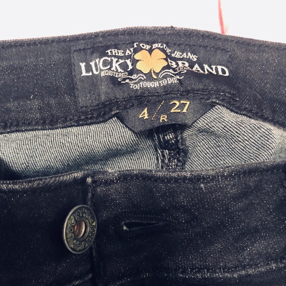 Lucky Brand NWOT black ripped knee jeans